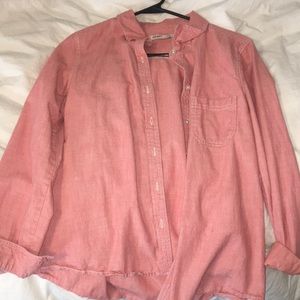 Faded red button down